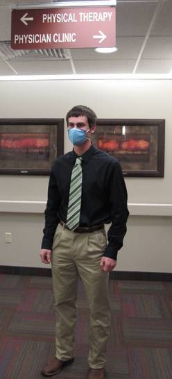 Antibacterial PNS face mask in hospital setting.